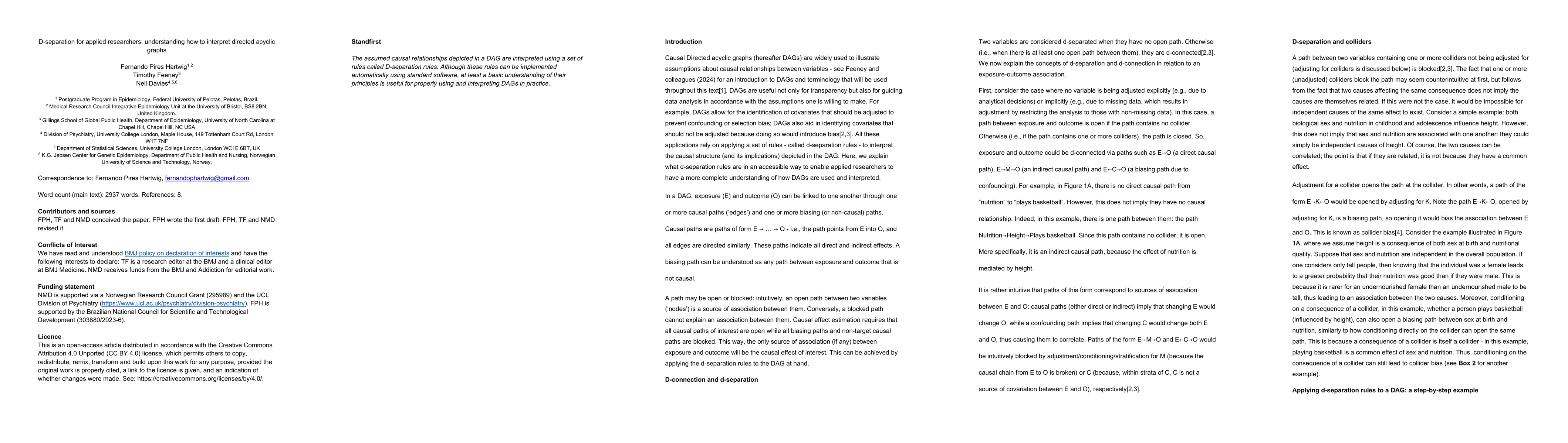 Thumbnail for D-separation for applied researchers: understanding how to interpret
  directed acyclic graphs