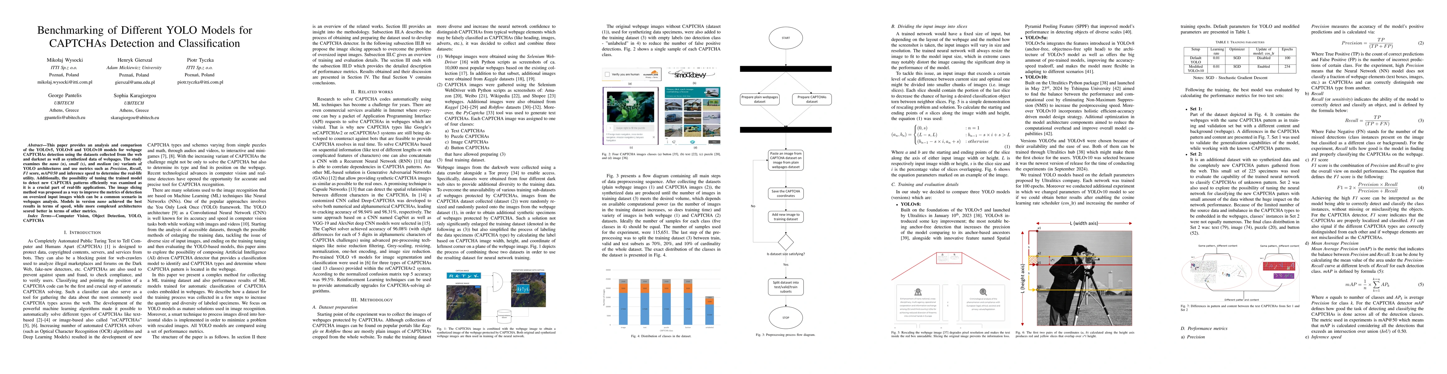 Thumbnail for Benchmarking of Different YOLO Models for CAPTCHAs Detection and
  Classification