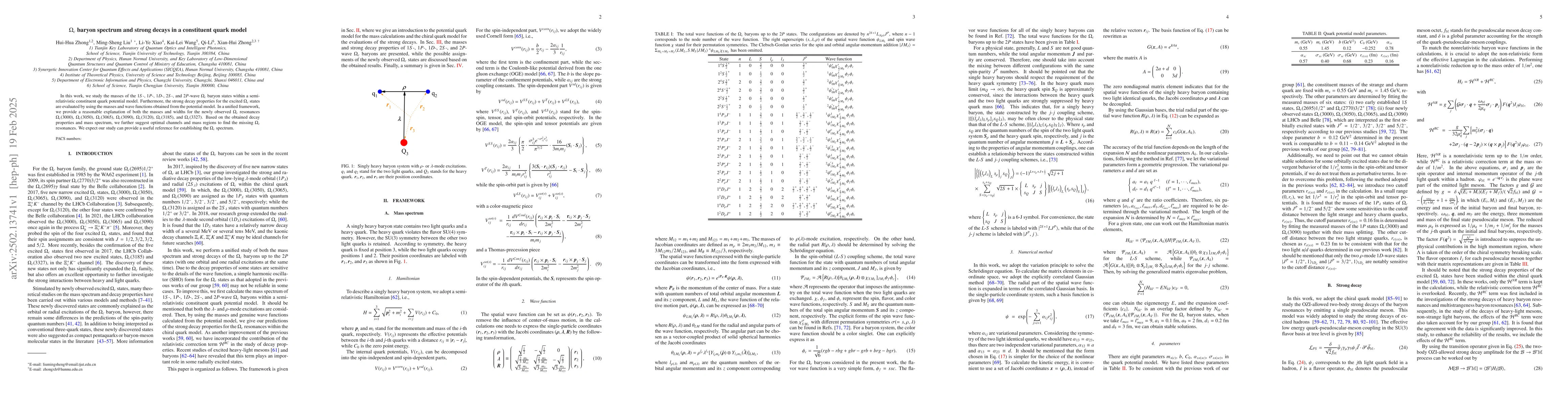 Thumbnail for $Ω_c$ baryon spectrum and strong decays in a constituent quark
  model