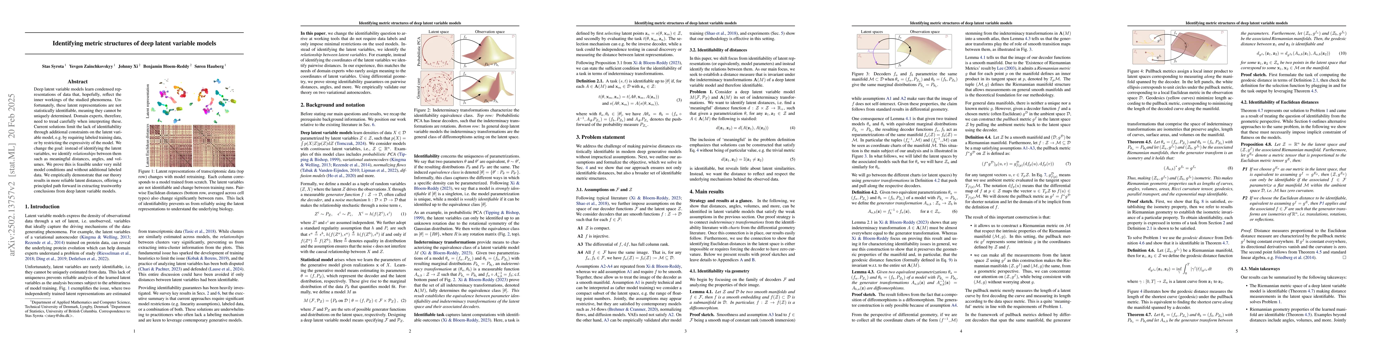 Thumbnail for Identifying metric structures of deep latent variable models