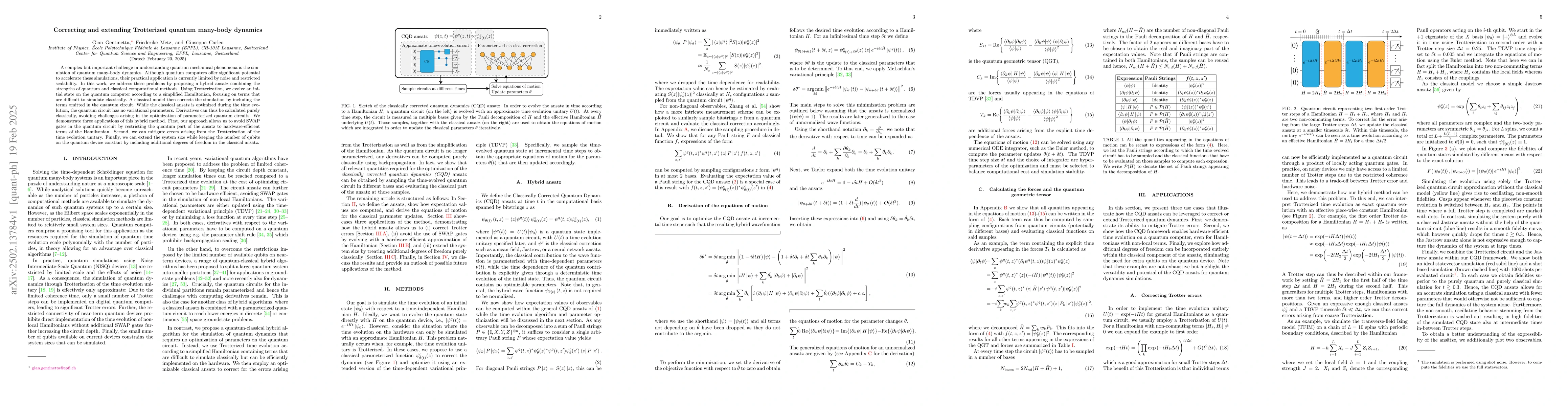Thumbnail for Correcting and extending Trotterized quantum many-body dynamics