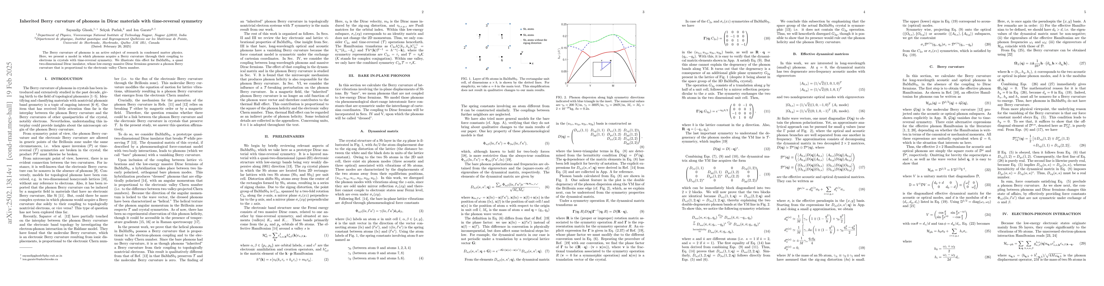 Thumbnail for Inherited Berry curvature of phonons in Dirac materials with
  time-reversal symmetry