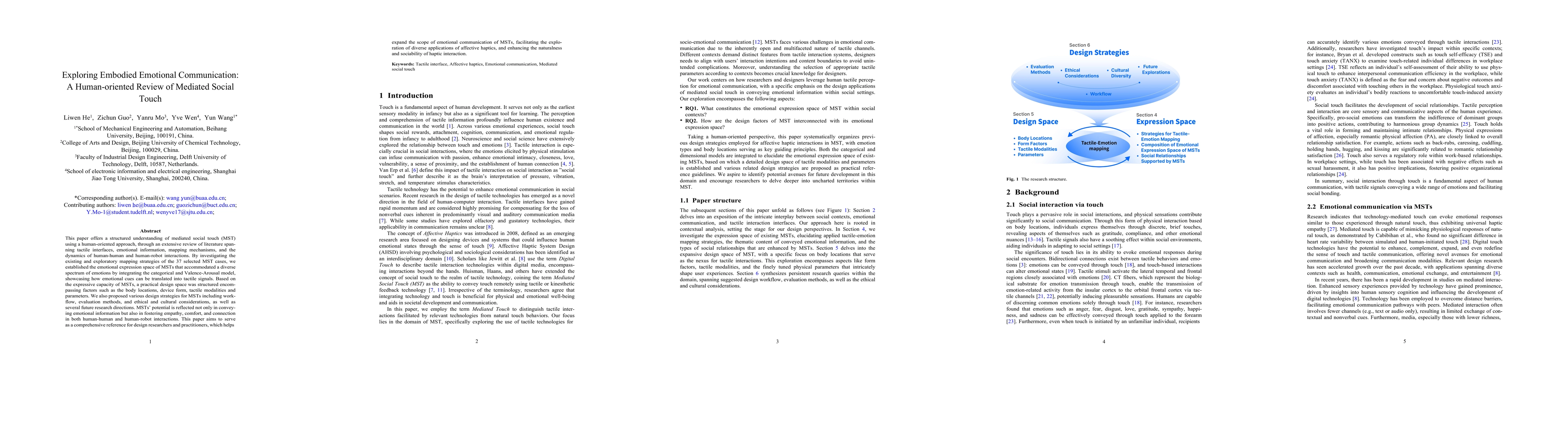 Thumbnail for Exploring Embodied Emotional Communication: A Human-oriented Review of
  Mediated Social Touch