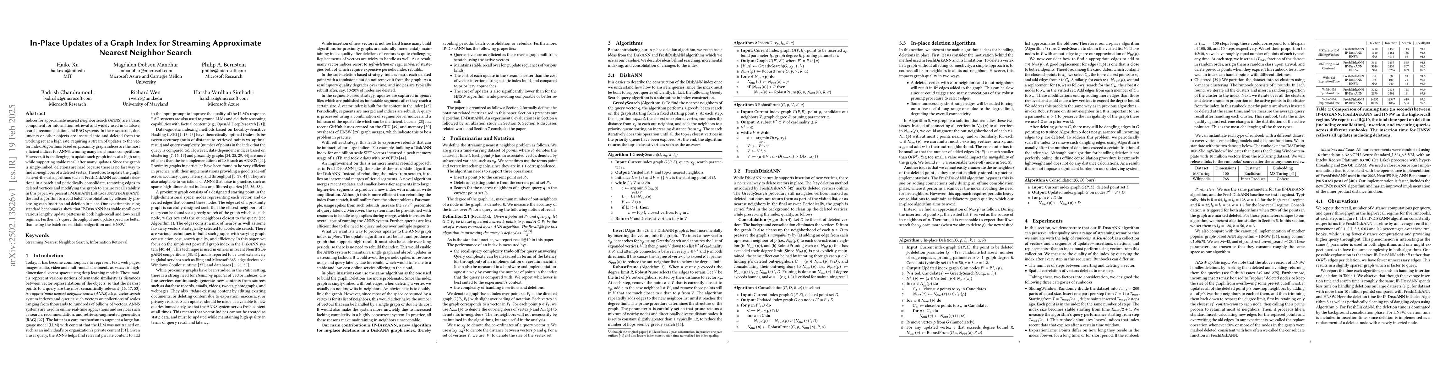 Thumbnail for In-Place Updates of a Graph Index for Streaming Approximate Nearest
  Neighbor Search