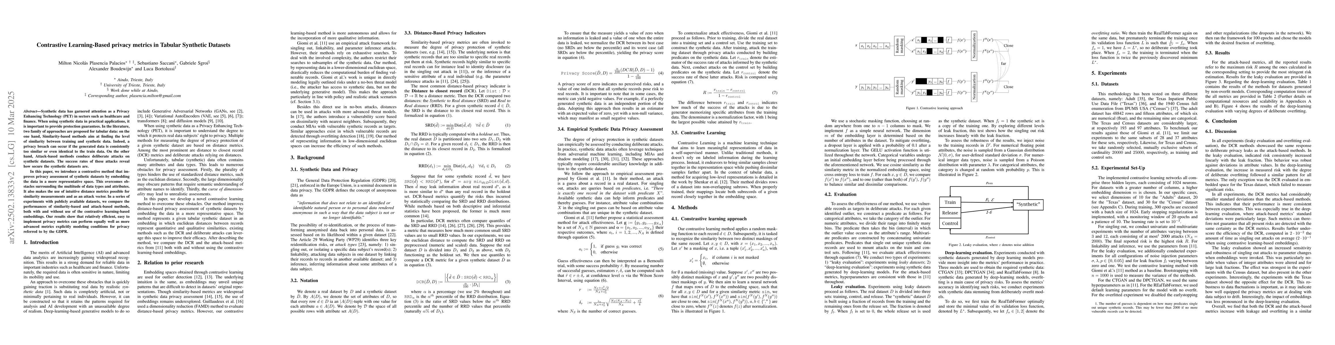 Thumbnail for Contrastive Learning-Based privacy metrics in Tabular Synthetic Datasets