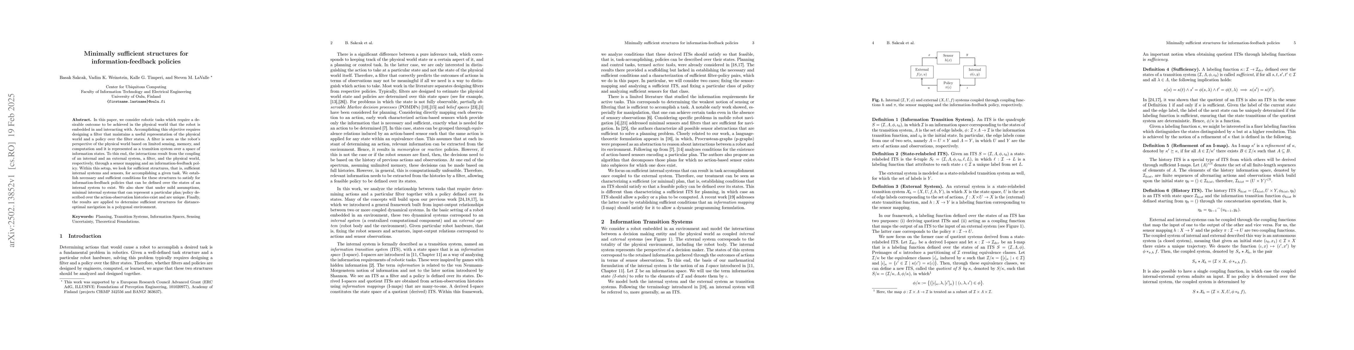Thumbnail for Minimally sufficient structures for information-feedback policies