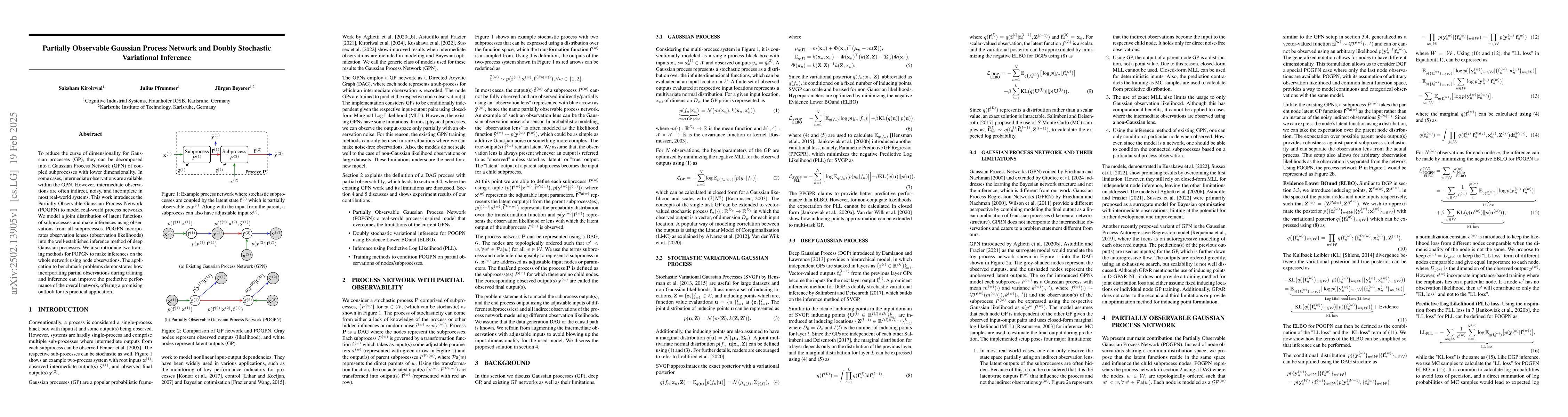 Thumbnail for Partially Observable Gaussian Process Network and Doubly Stochastic
  Variational Inference