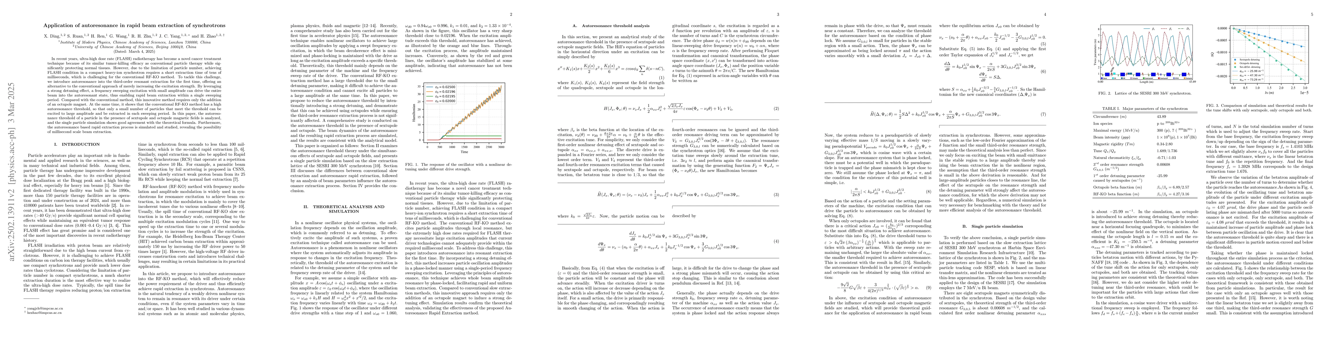Thumbnail for Application of autoresonance in rapid beam extraction of synchrotrons