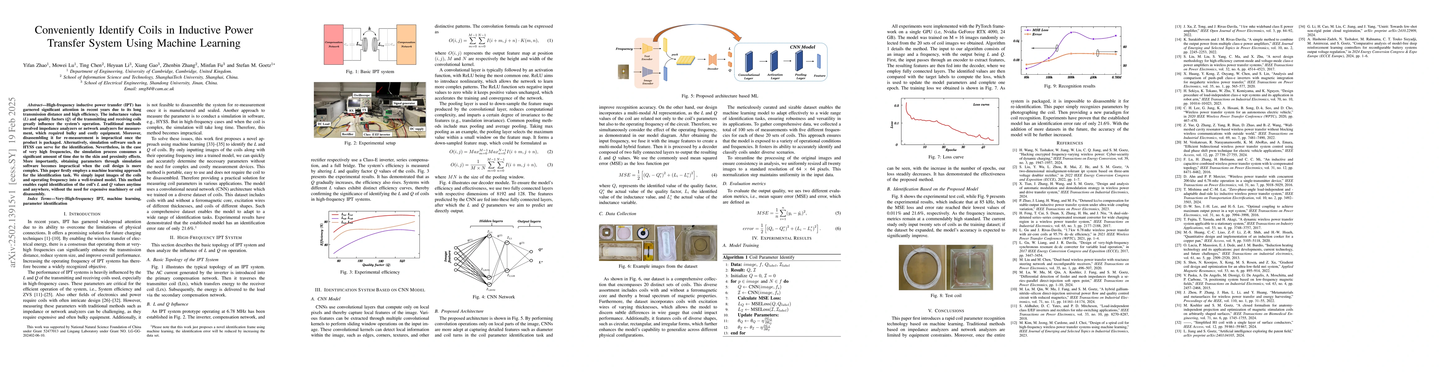 Thumbnail for Conveniently Identify Coils in Inductive Power Transfer System Using
  Machine Learning