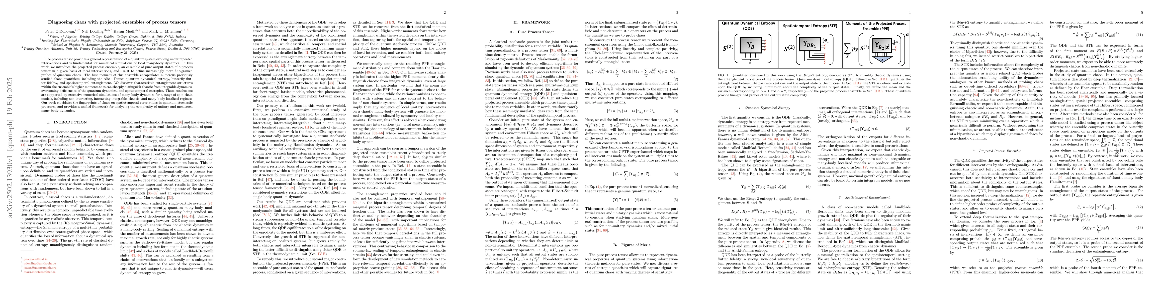 Thumbnail for Diagnosing chaos with projected ensembles of process tensors