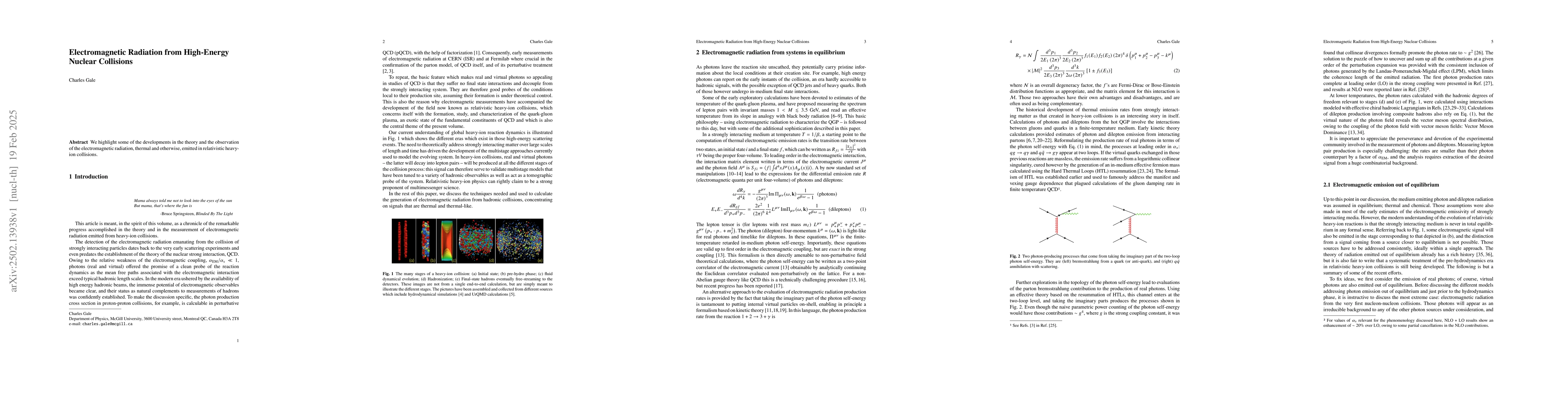 Thumbnail for Electromagnetic Radiation from High-Energy Nuclear Collisions