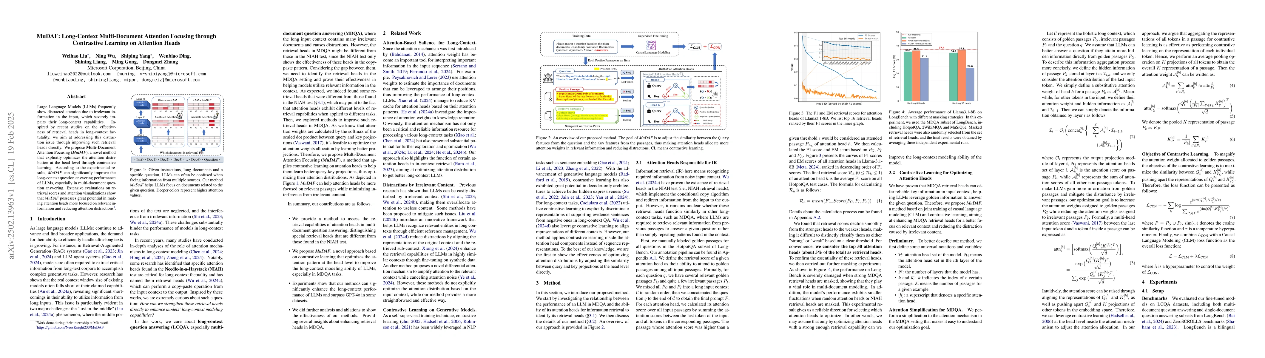 Thumbnail for MuDAF: Long-Context Multi-Document Attention Focusing through
  Contrastive Learning on Attention Heads
