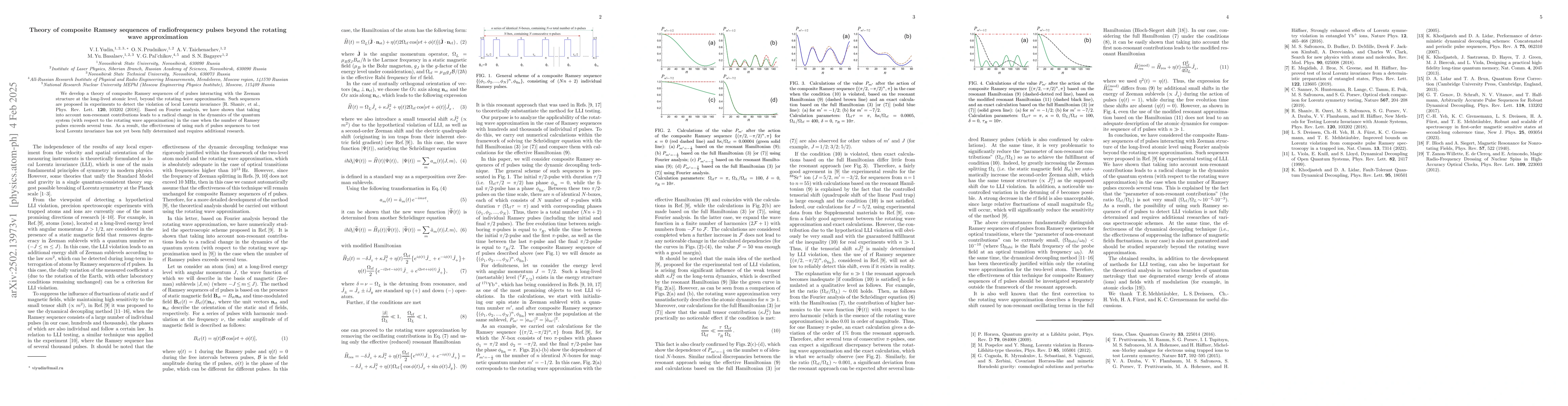 Thumbnail for Theory of composite Ramsey sequences of radiofrequency pulses beyond the
  rotating wave approximation