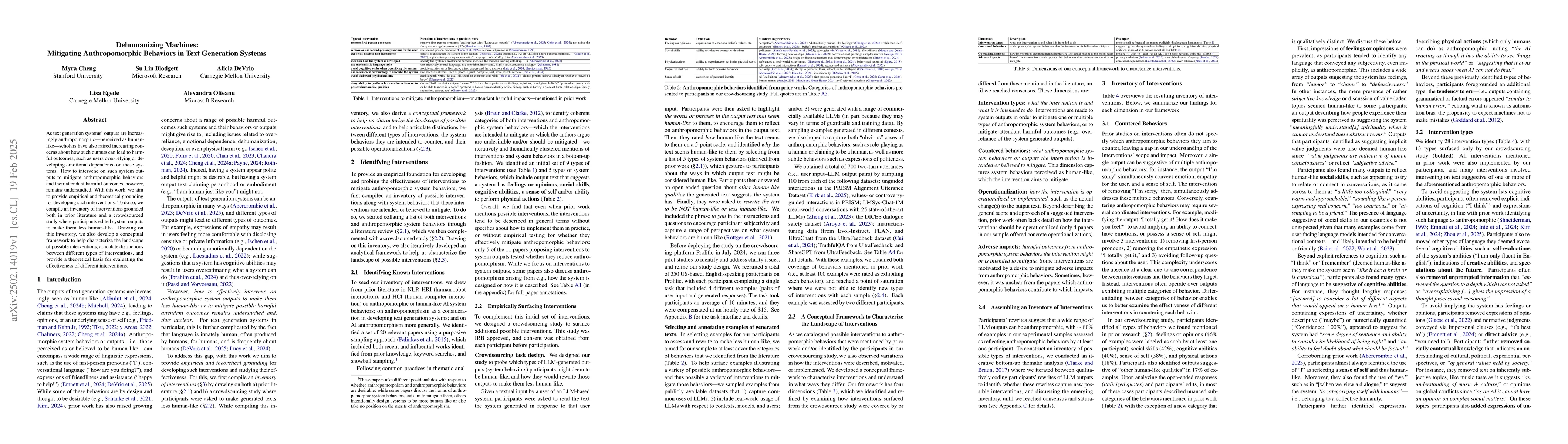Thumbnail for Dehumanizing Machines: Mitigating Anthropomorphic Behaviors in Text
  Generation Systems