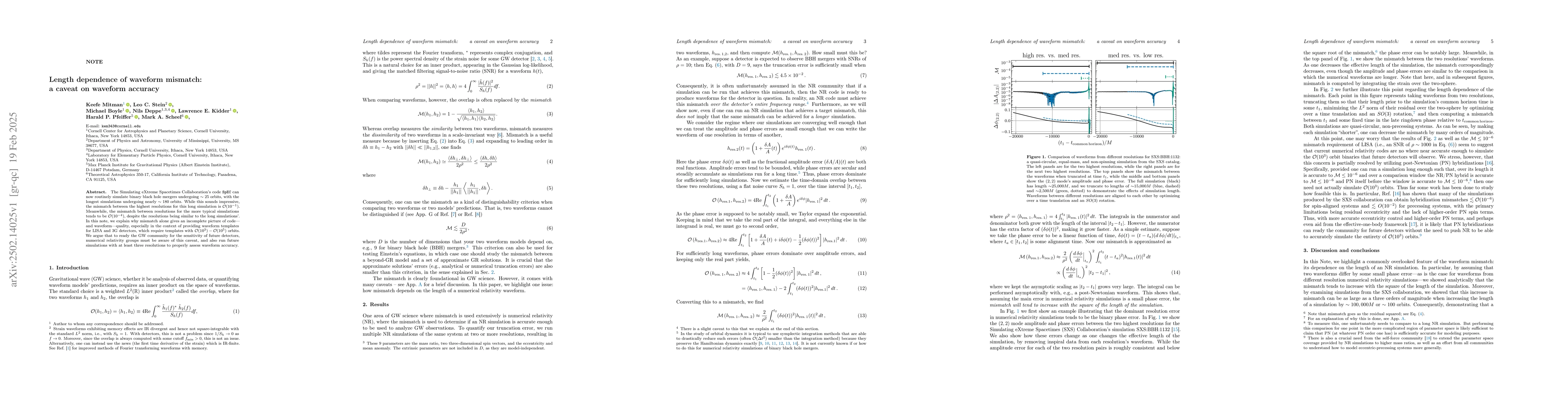 Thumbnail for Length dependence of waveform mismatch: a caveat on waveform accuracy