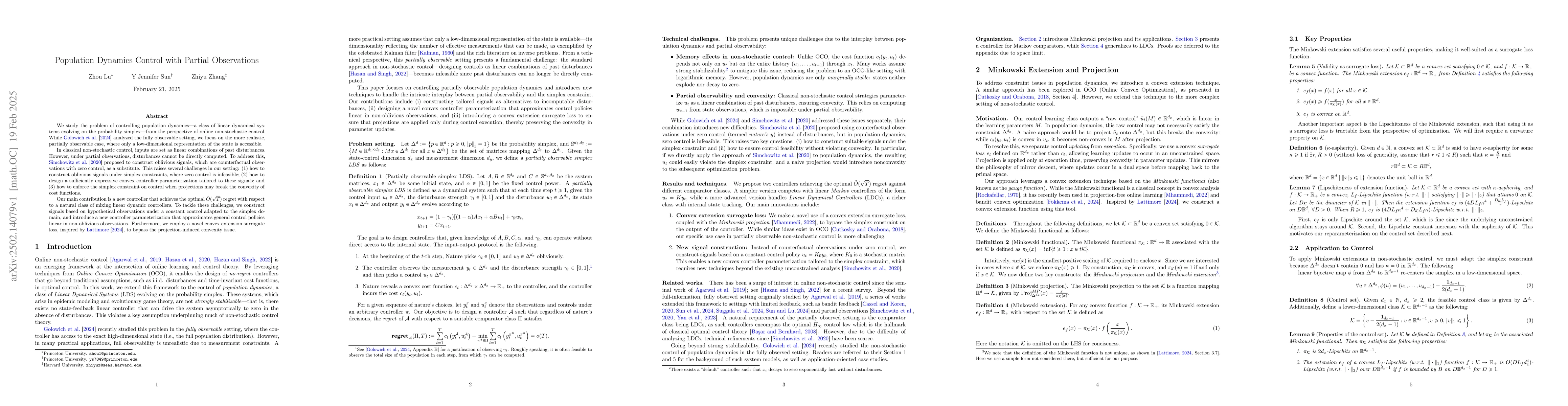 Thumbnail for Population Dynamics Control with Partial Observations