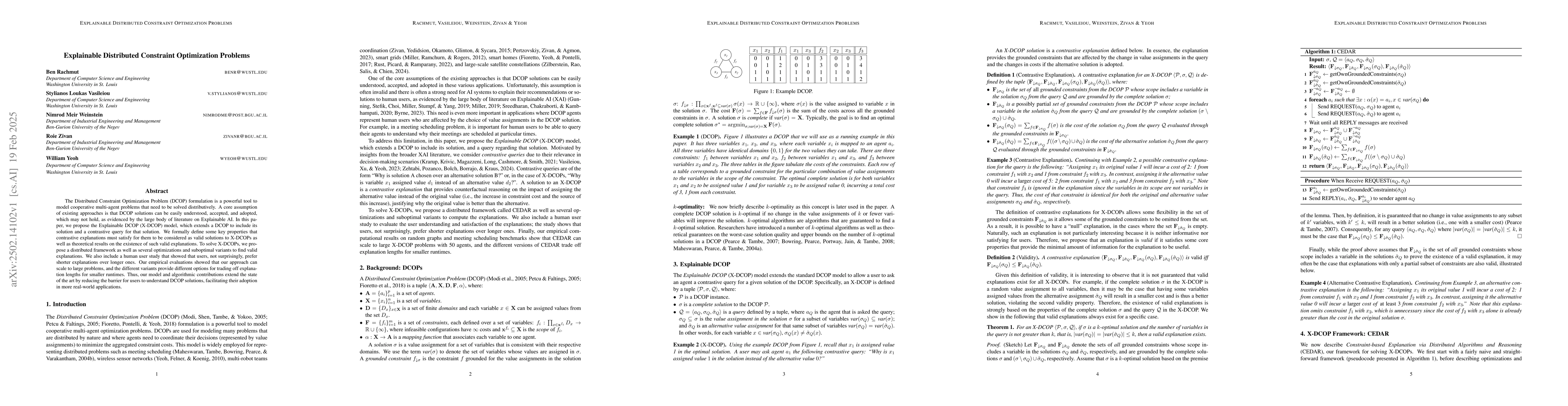 Thumbnail for Explainable Distributed Constraint Optimization Problems