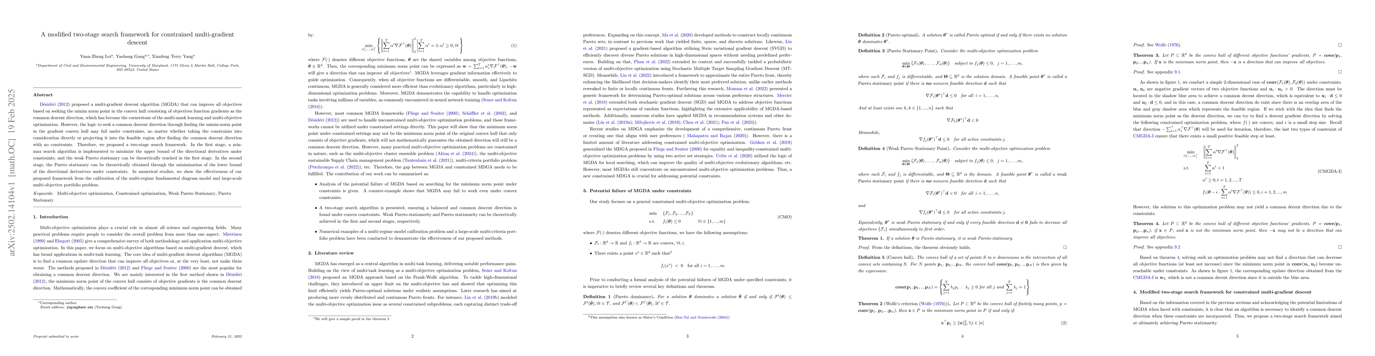 Thumbnail for A modified two-stage search framework for constrained multi-gradient
  descent