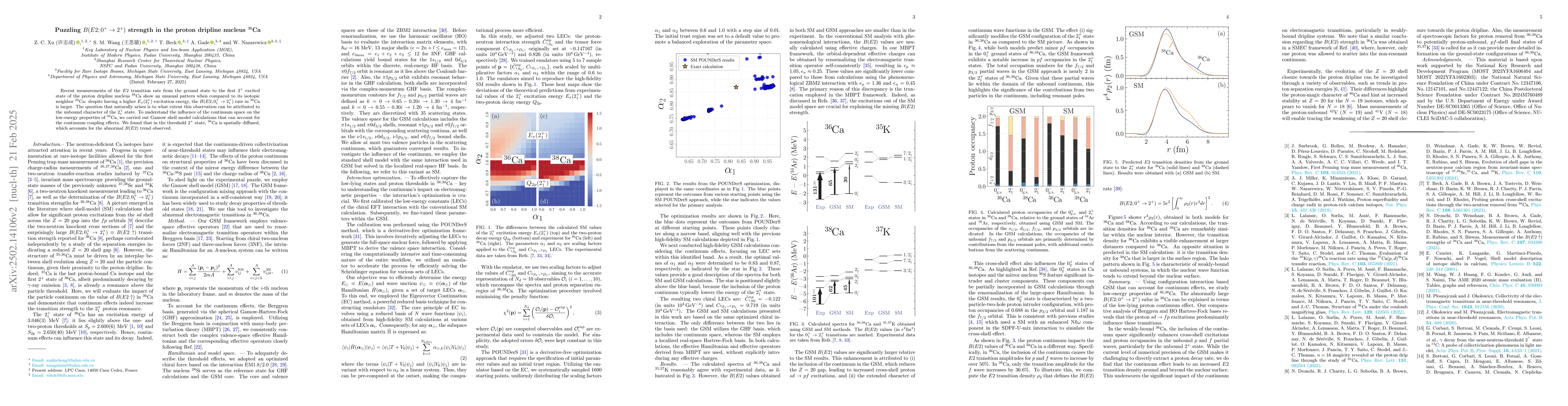 Thumbnail for Puzzling $B(E2;0^+\rightarrow 2^+)$ strength in the proton dripline
  nucleus $^{36}$Ca
