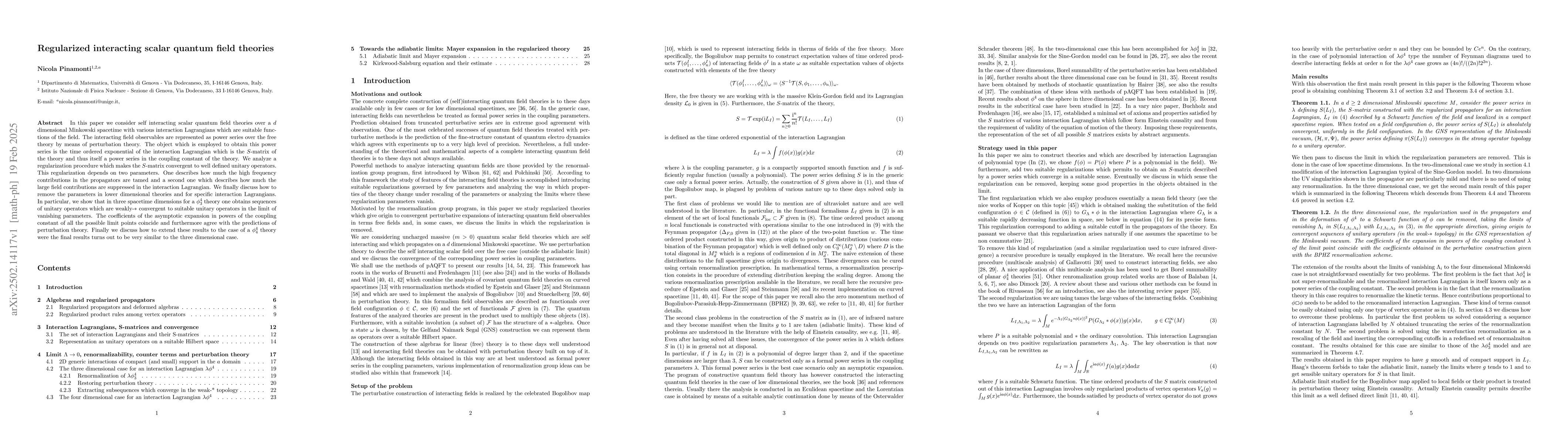 Thumbnail for Regularized interacting scalar quantum field theories