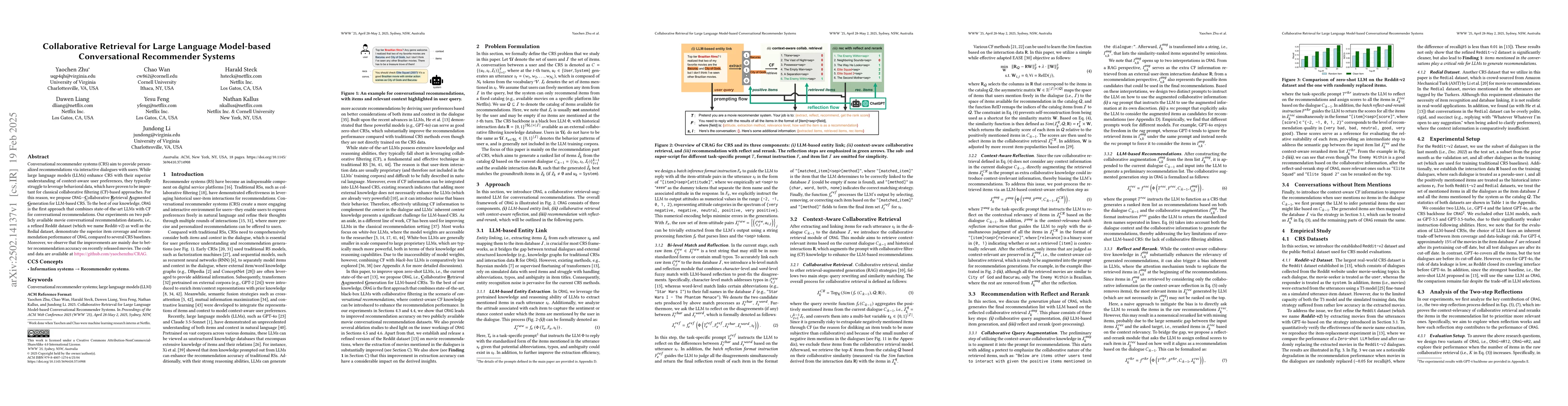 Thumbnail for Collaborative Retrieval for Large Language Model-based Conversational
  Recommender Systems