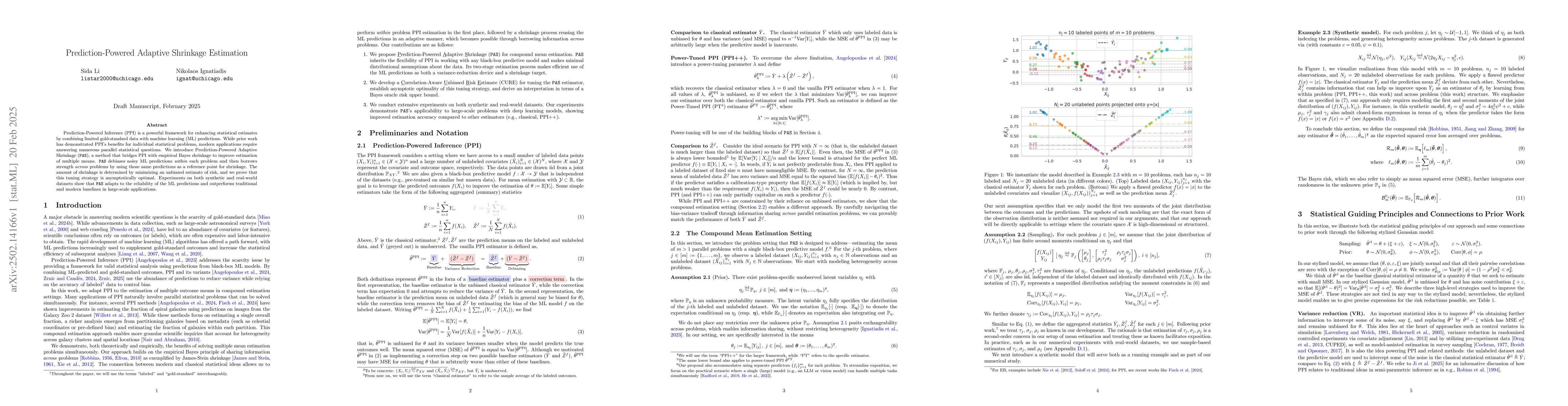 Thumbnail for Prediction-Powered Adaptive Shrinkage Estimation