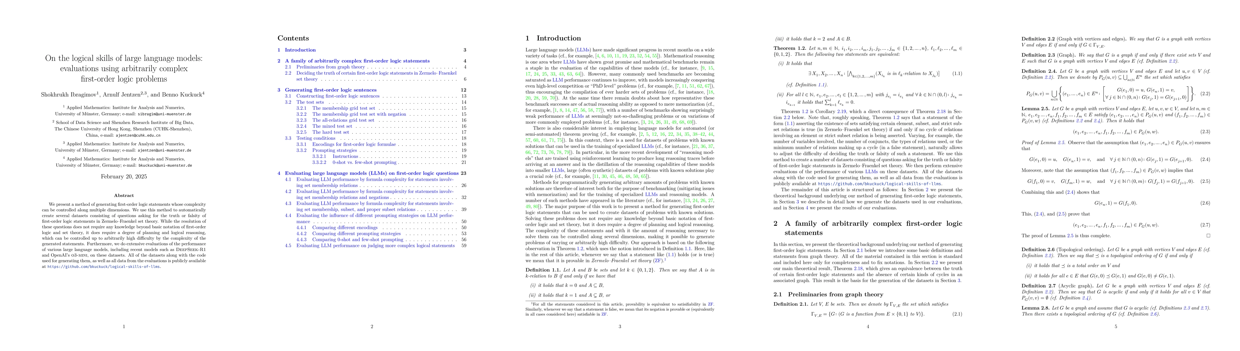 Thumbnail for On the logical skills of large language models: evaluations using
  arbitrarily complex first-order logic problems