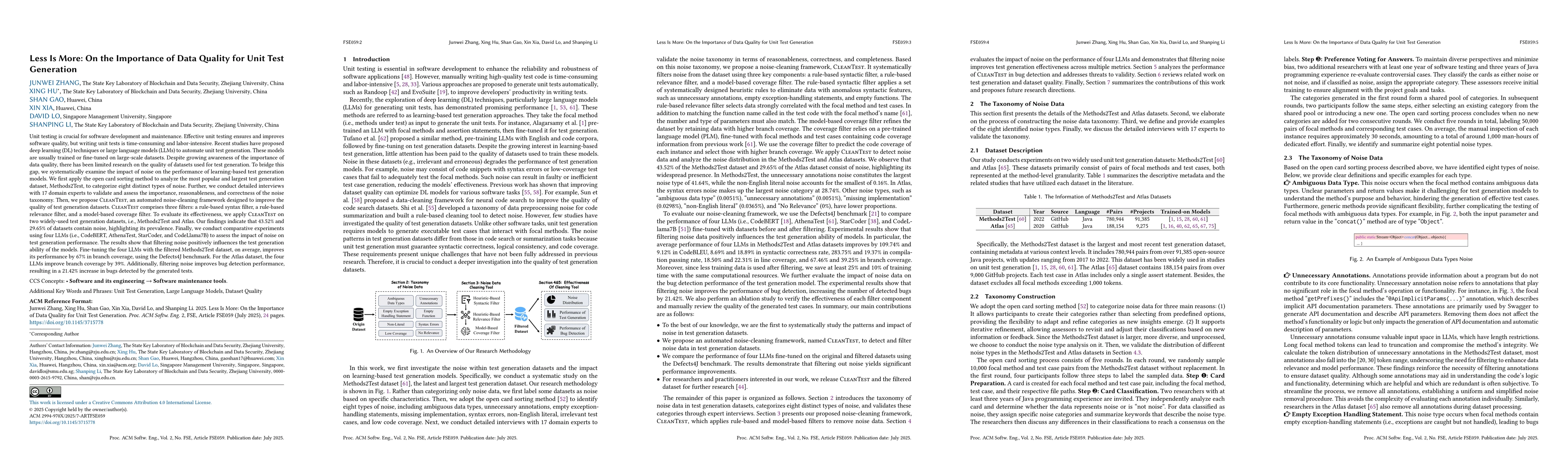 Thumbnail for Less is More: On the Importance of Data Quality for Unit Test Generation