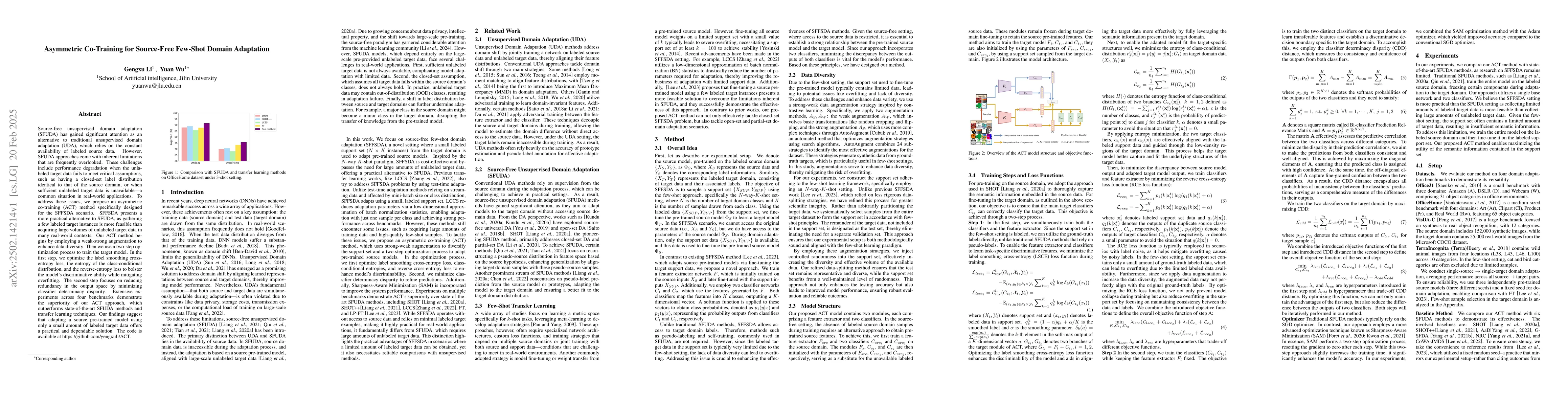 Thumbnail for Asymmetric Co-Training for Source-Free Few-Shot Domain Adaptation