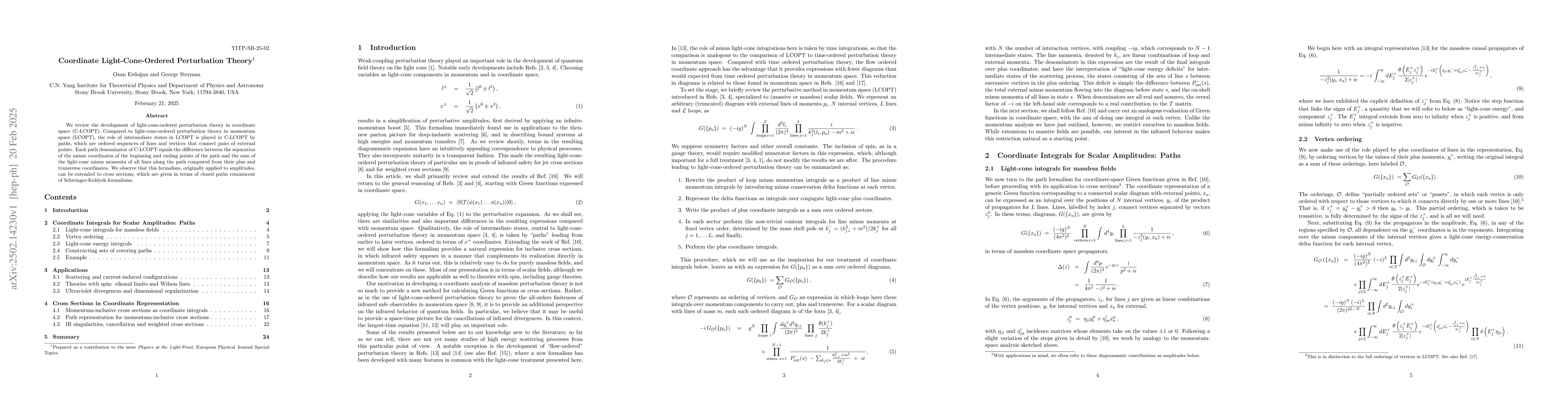 Thumbnail for Coordinate Light-Cone-Ordered Perturbation Theory