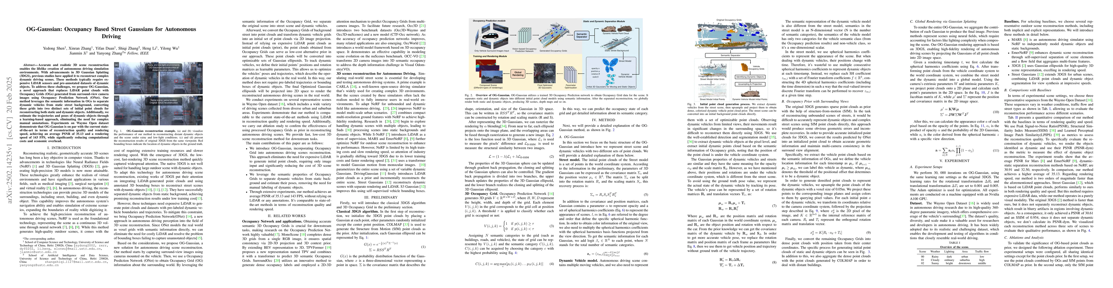 Thumbnail for OG-Gaussian: Occupancy Based Street Gaussians for Autonomous Driving