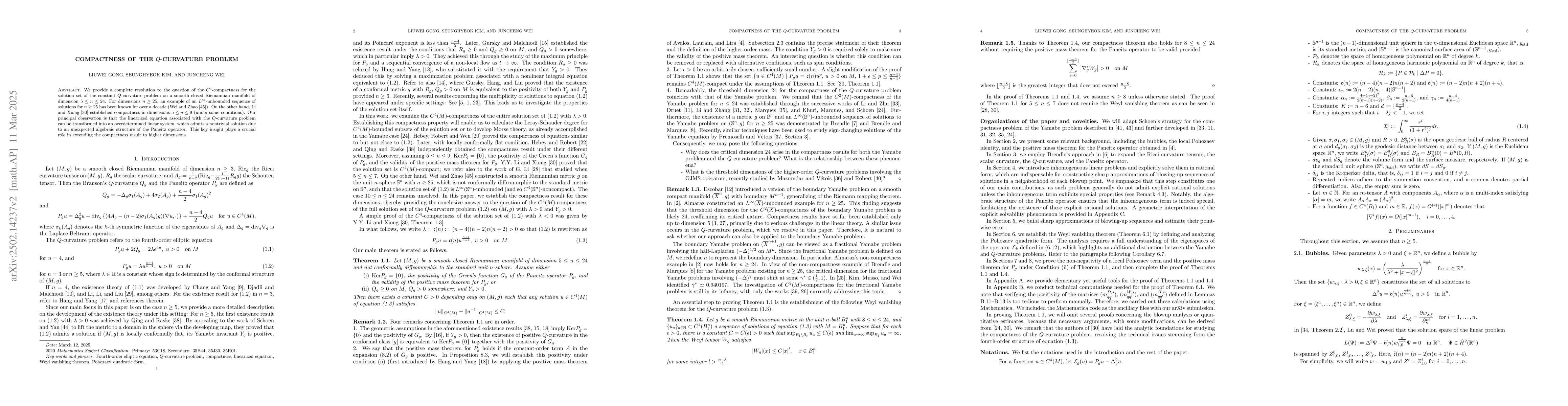 Thumbnail for Compactness of the $Q$-curvature problem