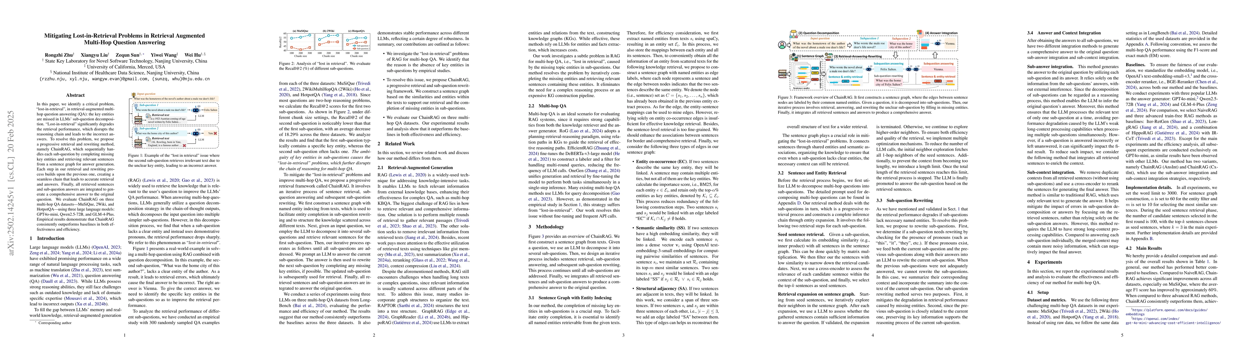 Thumbnail for Mitigating Lost-in-Retrieval Problems in Retrieval Augmented Multi-Hop
  Question Answering
