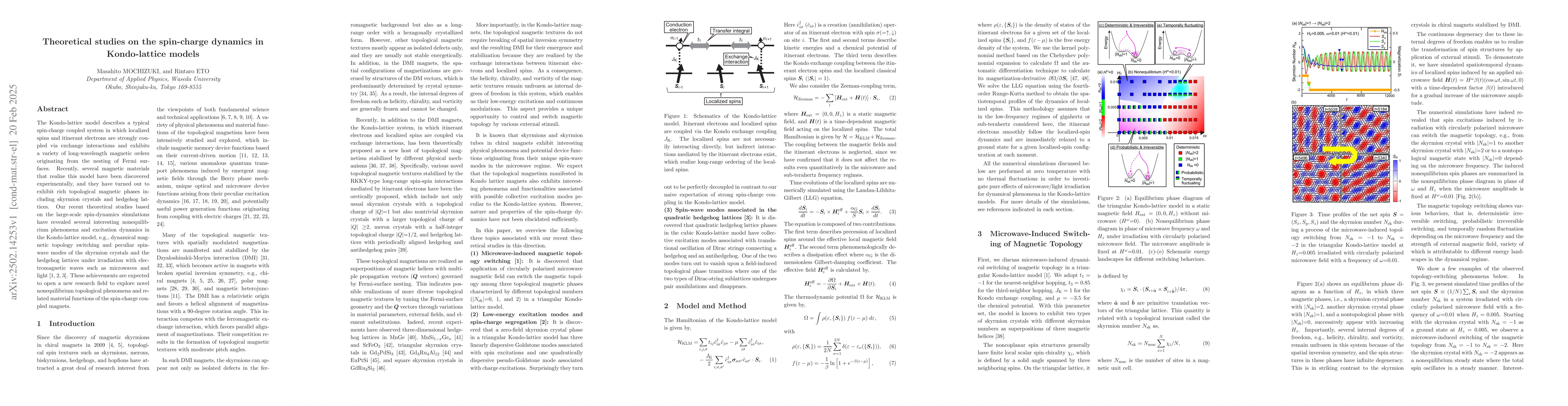 Thumbnail for Theoretical studies on the spin-charge dynamics in Kondo-lattice models