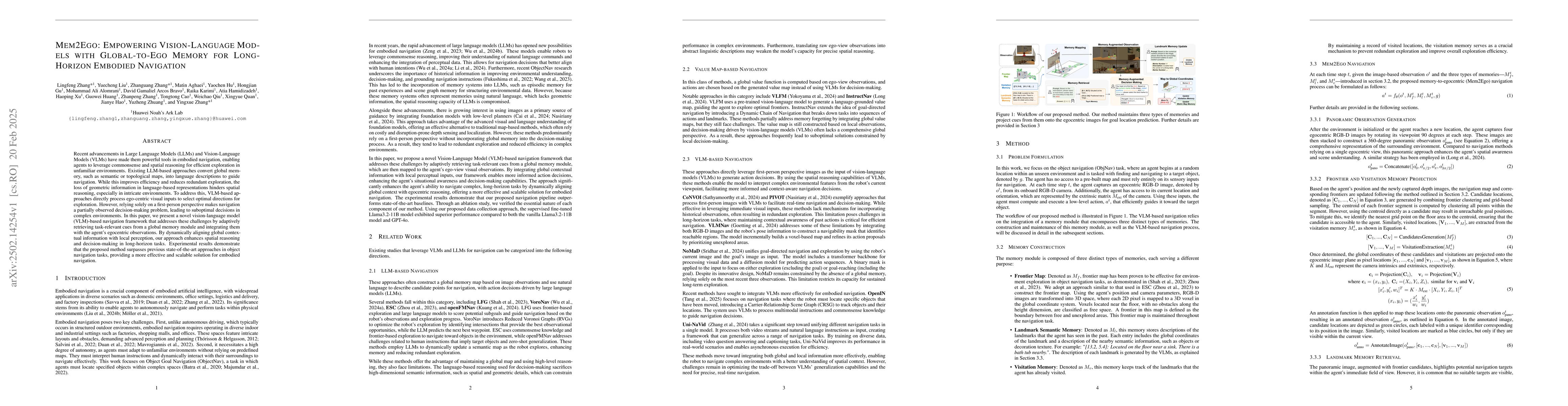 Thumbnail for Mem2Ego: Empowering Vision-Language Models with Global-to-Ego Memory for
  Long-Horizon Embodied Navigation