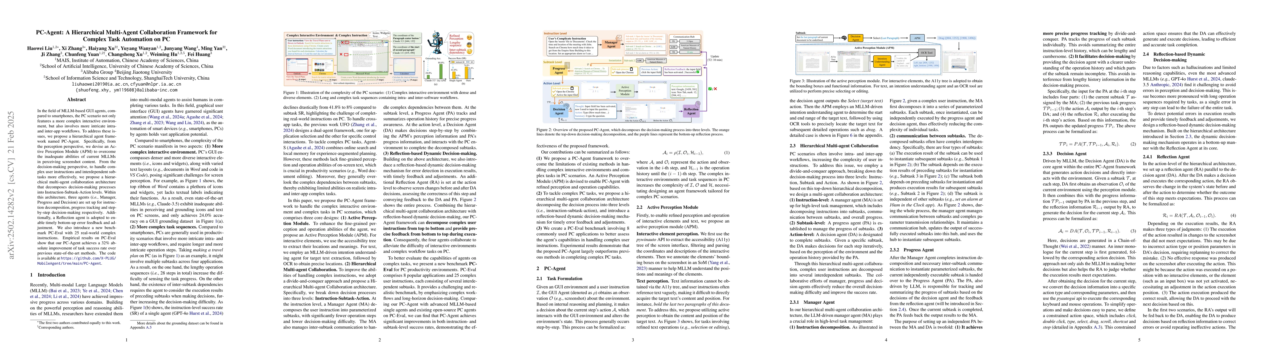 Thumbnail for PC-Agent: A Hierarchical Multi-Agent Collaboration Framework for Complex
  Task Automation on PC