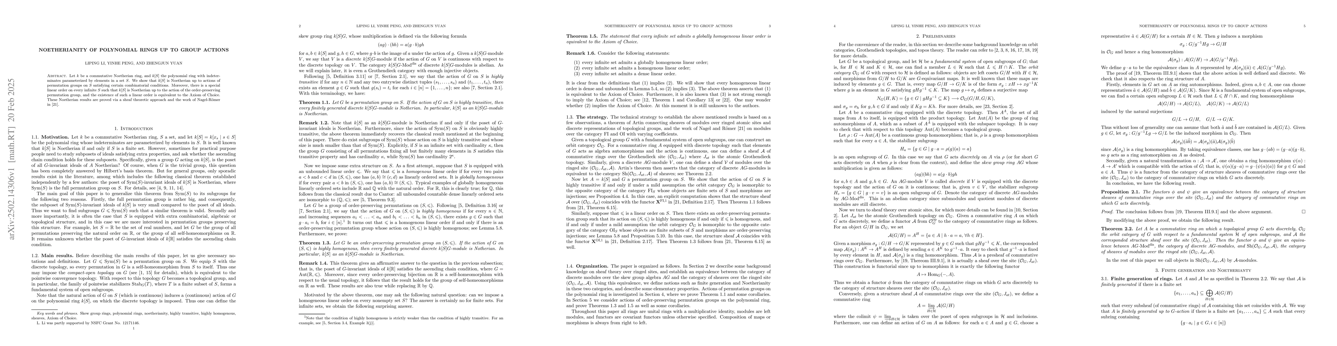 Thumbnail for Noetherianity of polynomial rings up to group actions