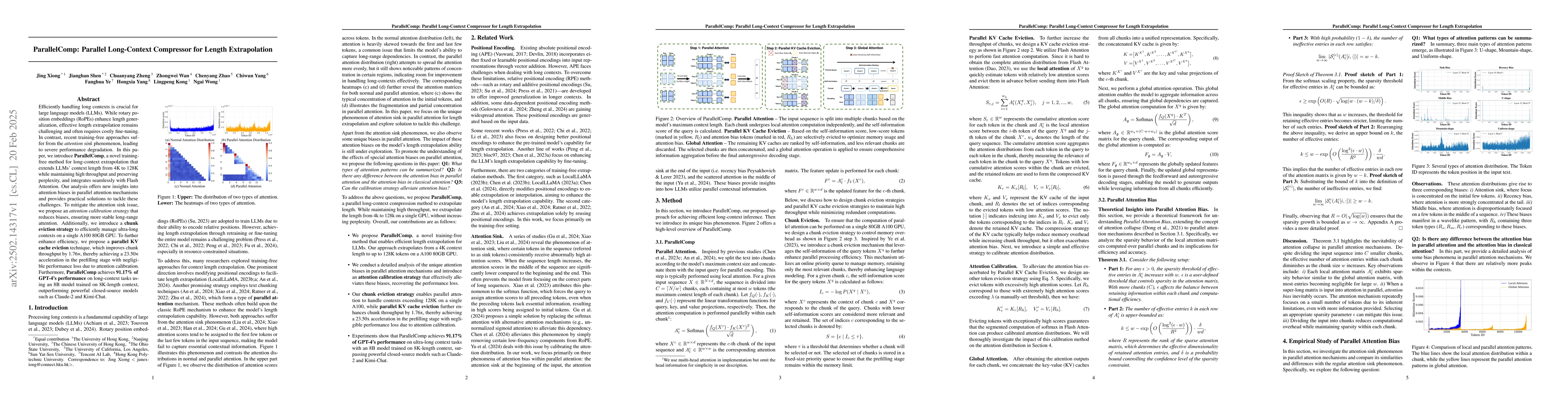 Thumbnail for ParallelComp: Parallel Long-Context Compressor for Length Extrapolation