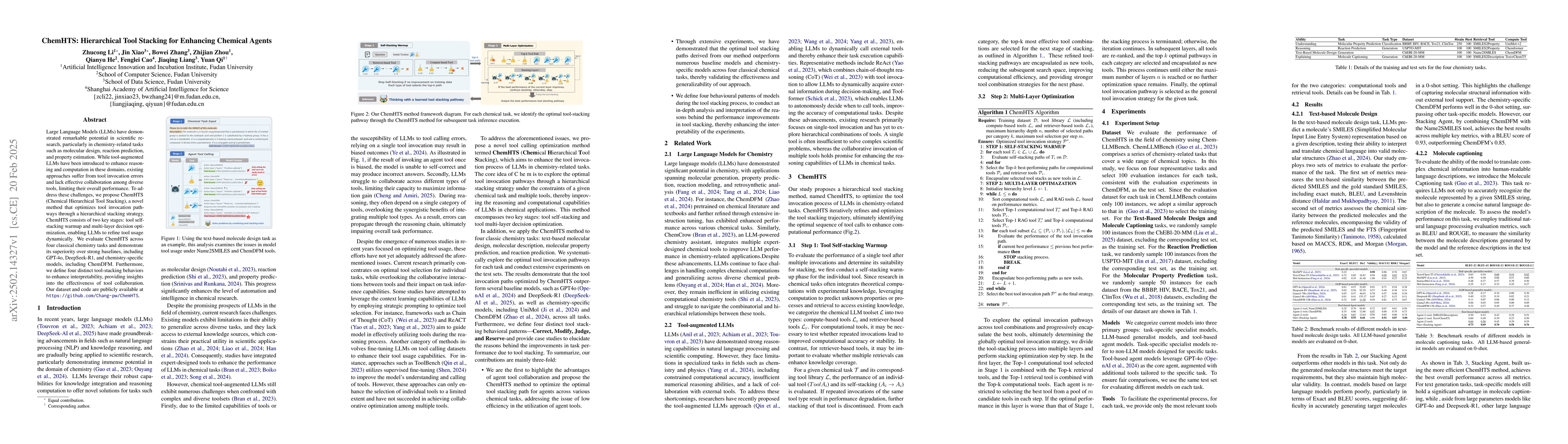 Thumbnail for ChemHTS: Hierarchical Tool Stacking for Enhancing Chemical Agents