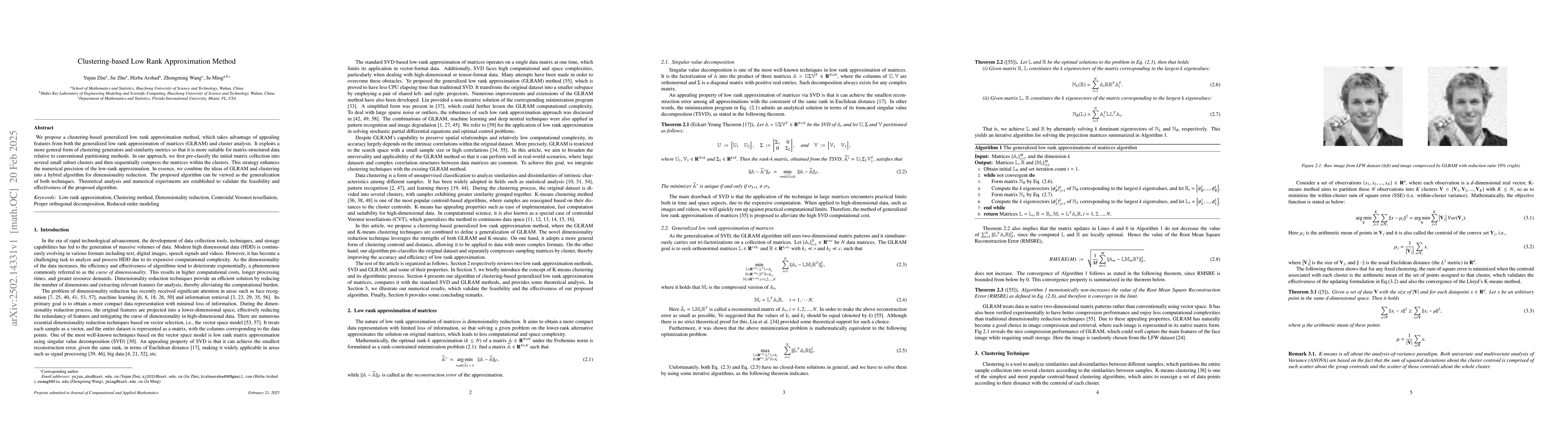 Thumbnail for Clustering-based Low Rank Approximation Method