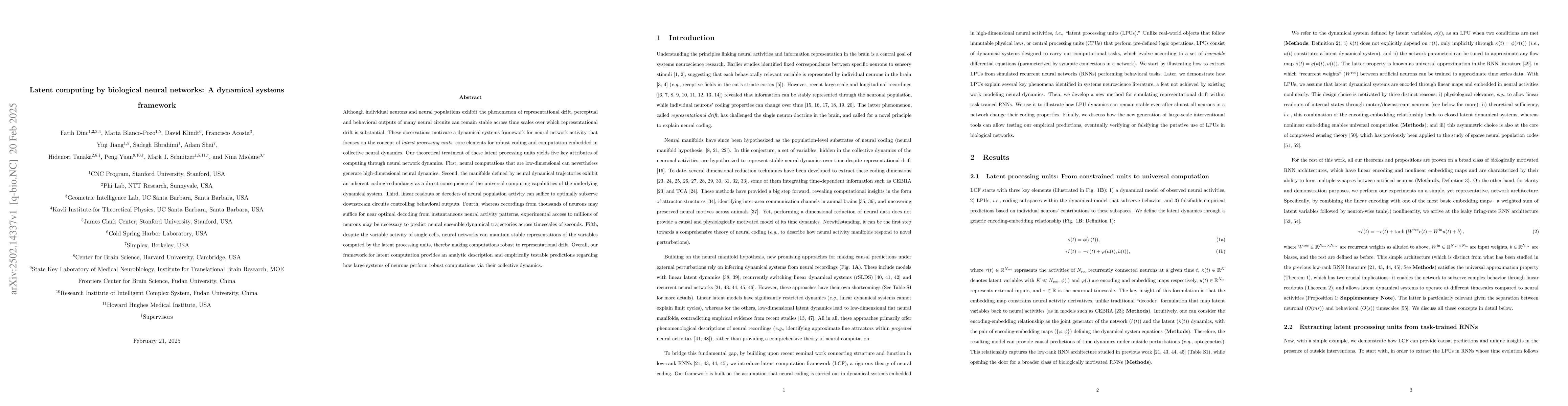 Thumbnail for Latent computing by biological neural networks: A dynamical systems
  framework