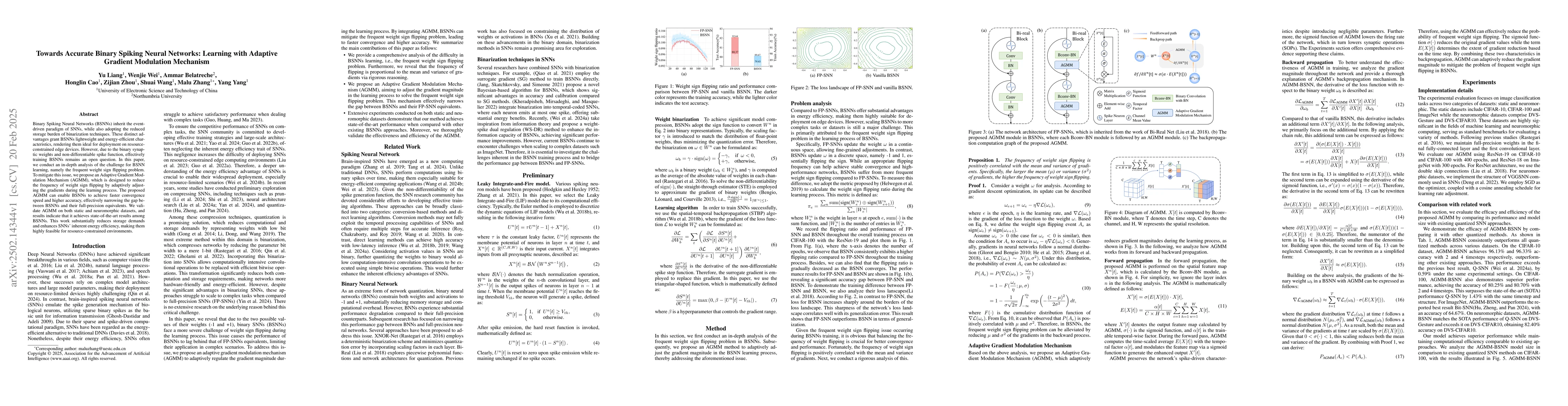 Thumbnail for Towards Accurate Binary Spiking Neural Networks: Learning with Adaptive
  Gradient Modulation Mechanism