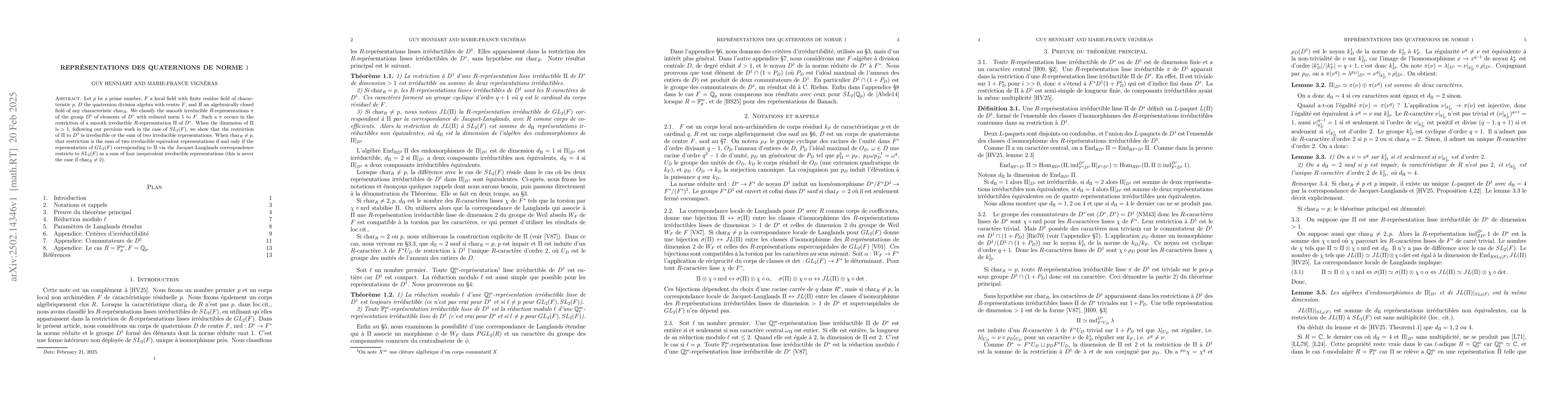Thumbnail for ReprĂŠsentations des quaternions de norme 1