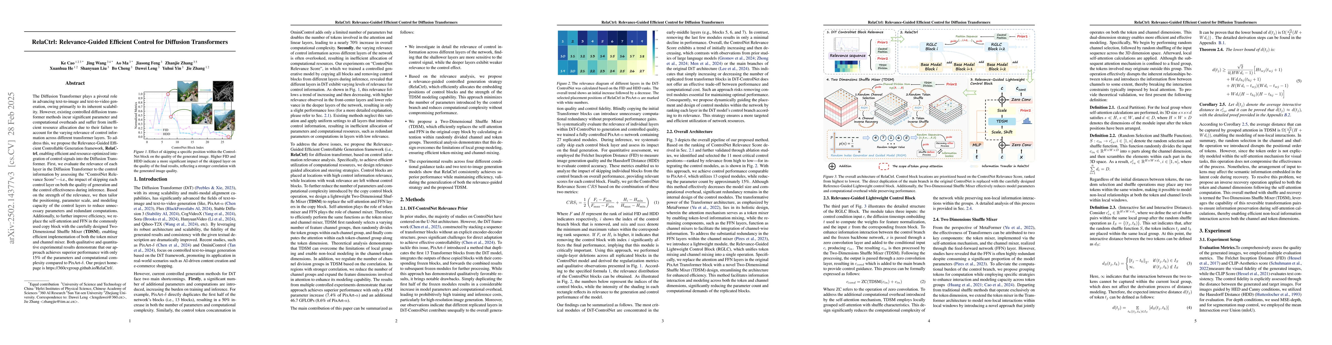 Thumbnail for RelaCtrl: Relevance-Guided Efficient Control for Diffusion Transformers