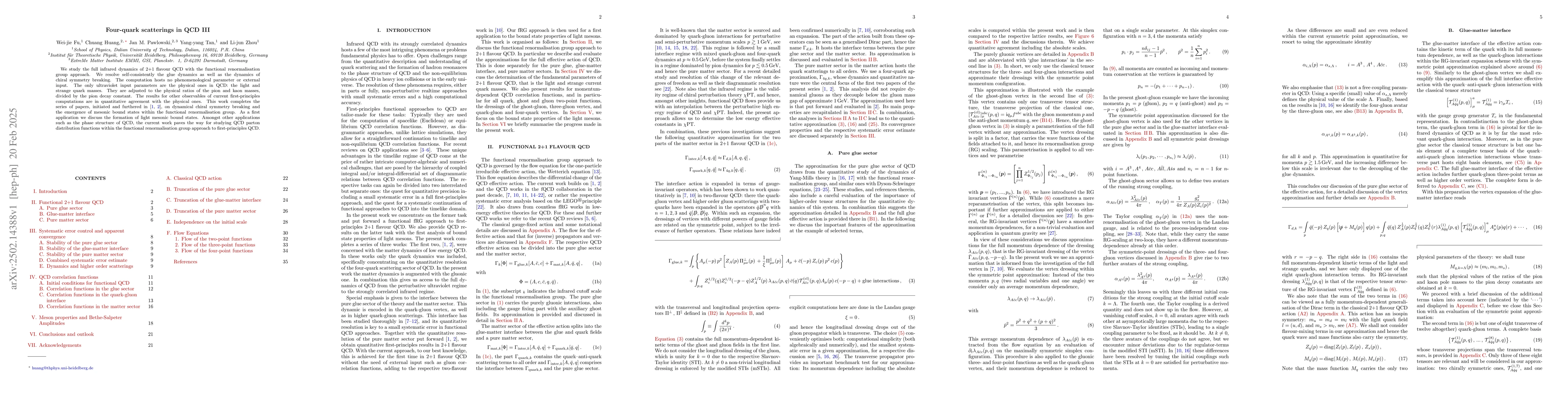 Thumbnail for Four-quark scatterings in QCD III