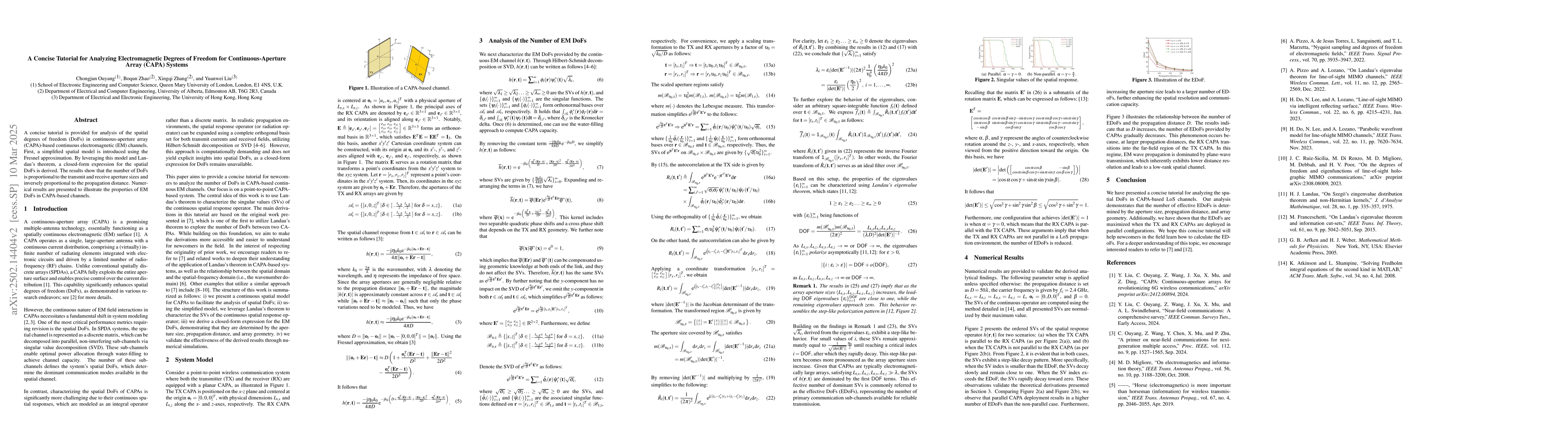 Thumbnail for Electromagnetic Degrees of Freedom for Continuous-Aperture Array (CAPA)
  Systems
