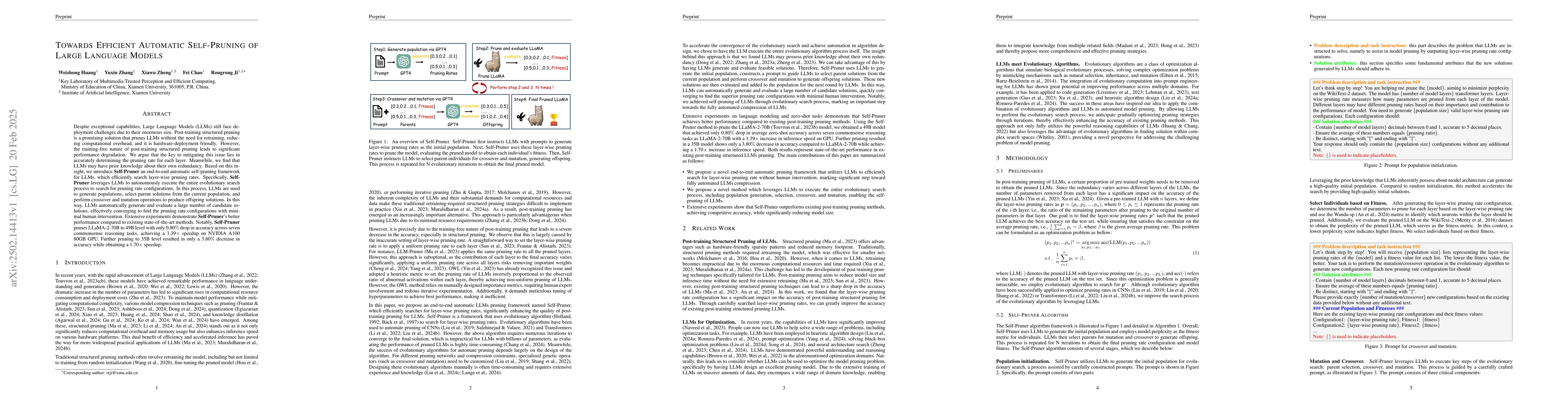 Thumbnail for Towards Efficient Automatic Self-Pruning of Large Language Models
