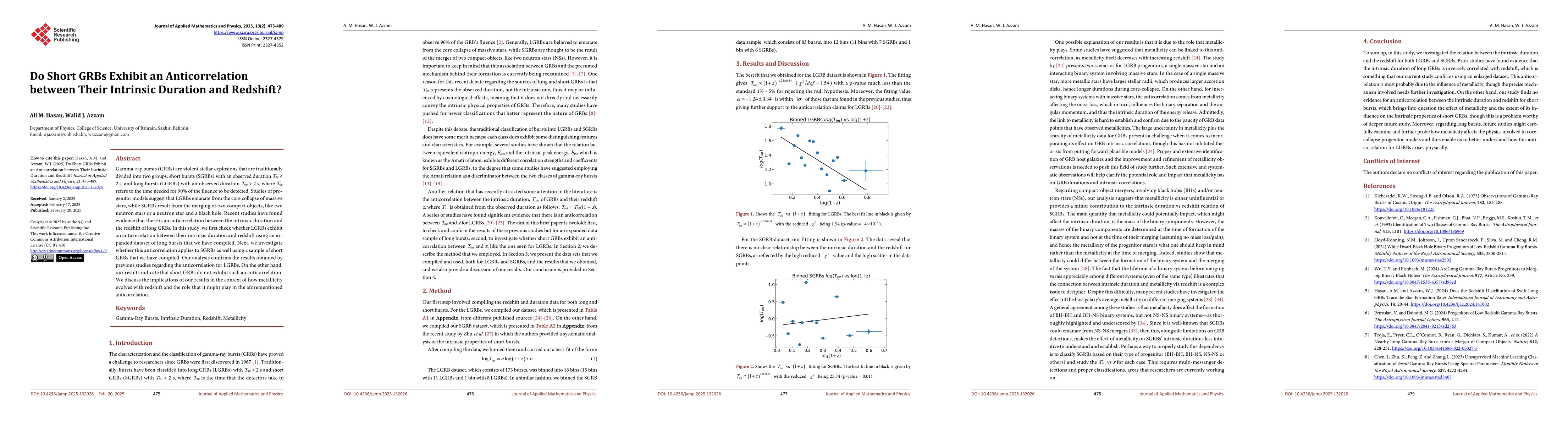Thumbnail for Do Short GRBs Exhibit an Anticorrelation between Their Intrinsic
  Duration and Redshift?