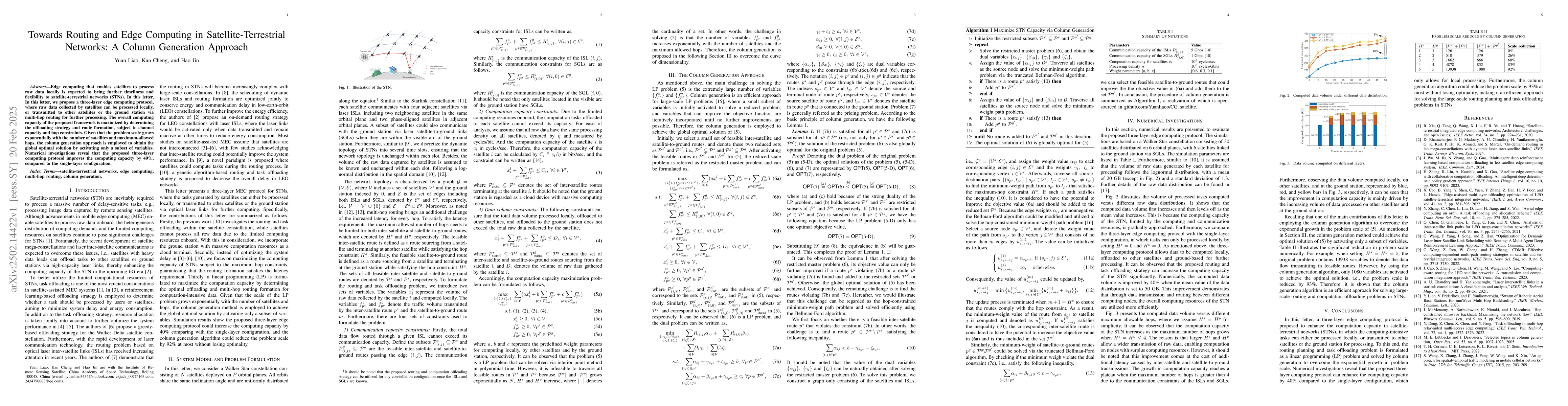 Thumbnail for Towards Routing and Edge Computing in Satellite-Terrestrial Networks: A
  Column Generation Approach