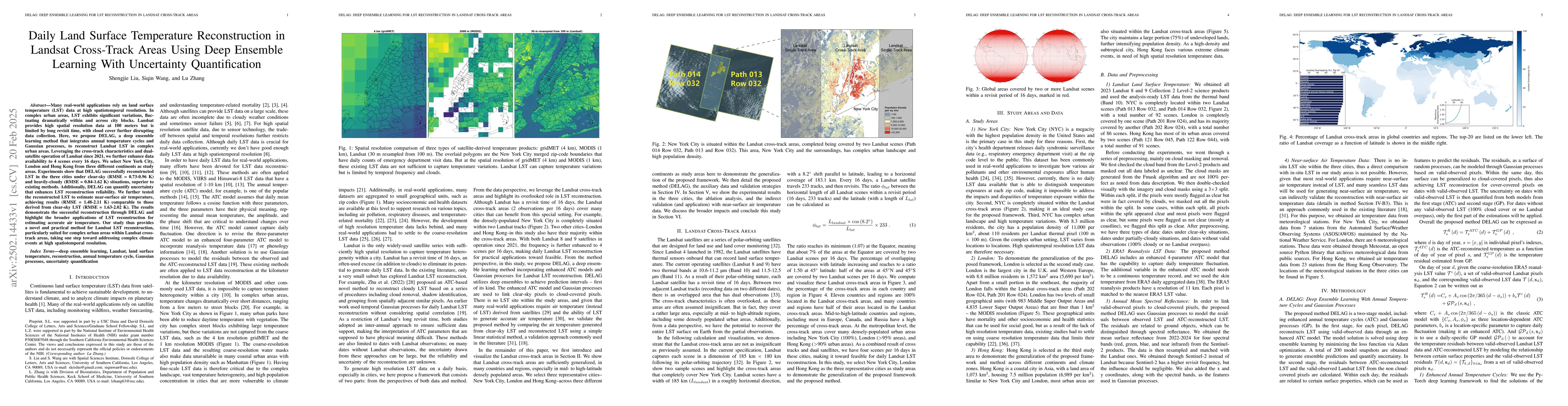 Thumbnail for Daily Land Surface Temperature Reconstruction in Landsat Cross-Track
  Areas Using Deep Ensemble Learning With Uncertainty Quantification
